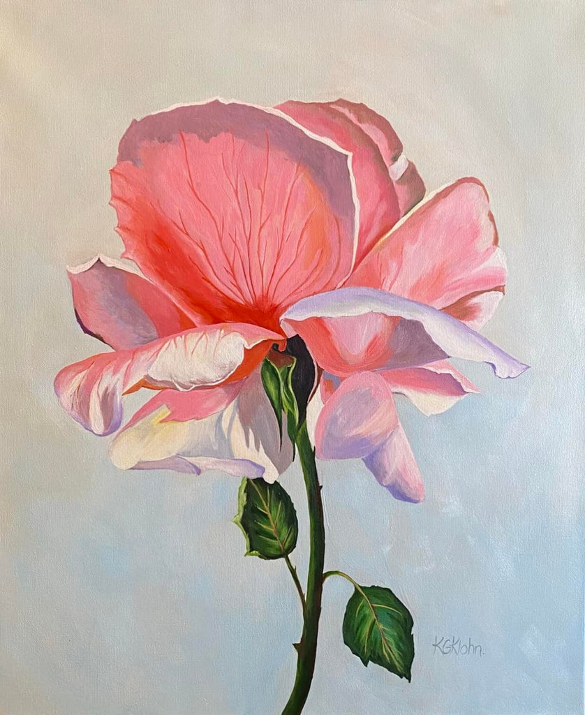 Lightly Veined Rose - SOLD
